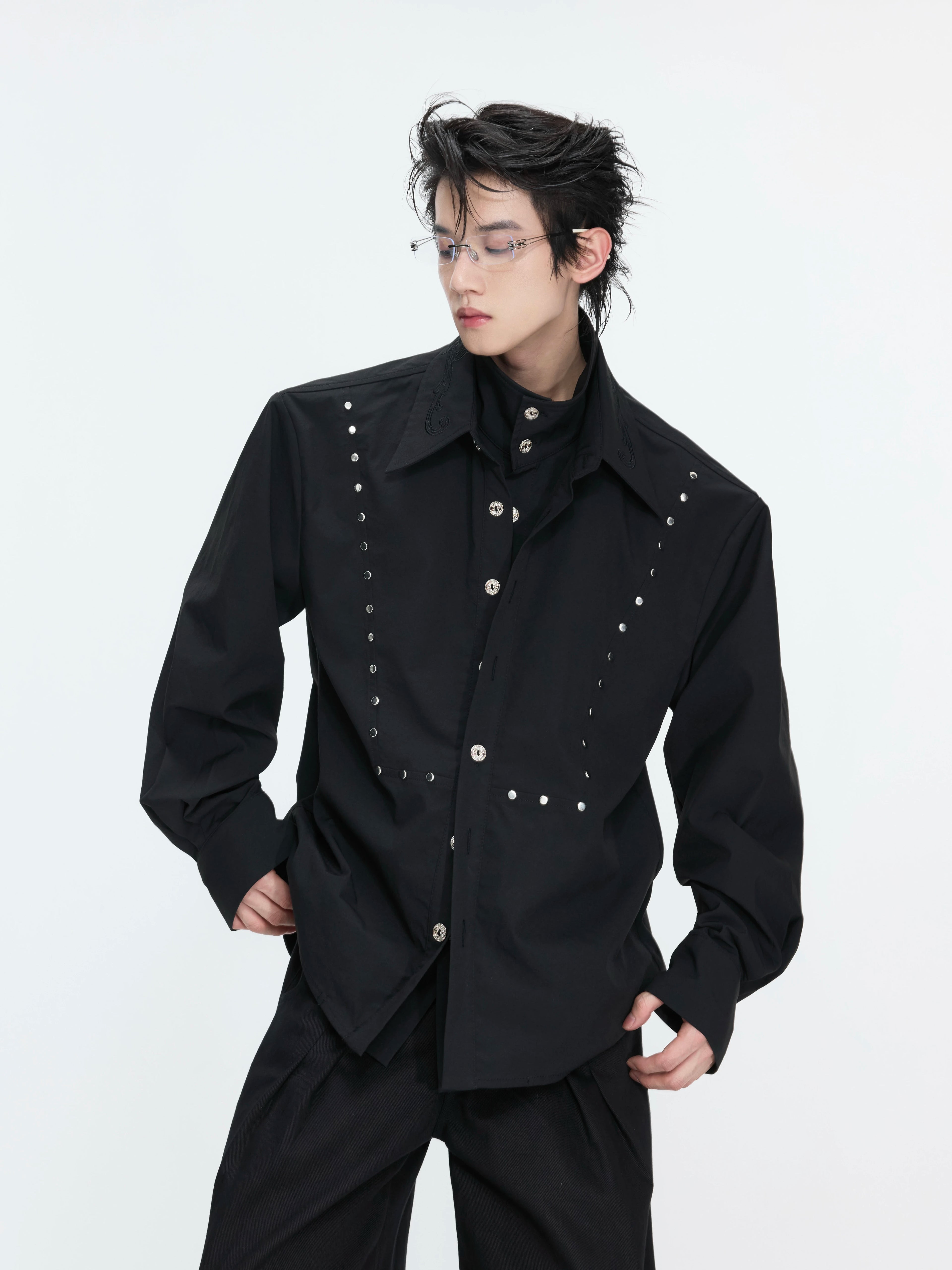 ArguECulturE Embroidered Fake Two-piece Shirt