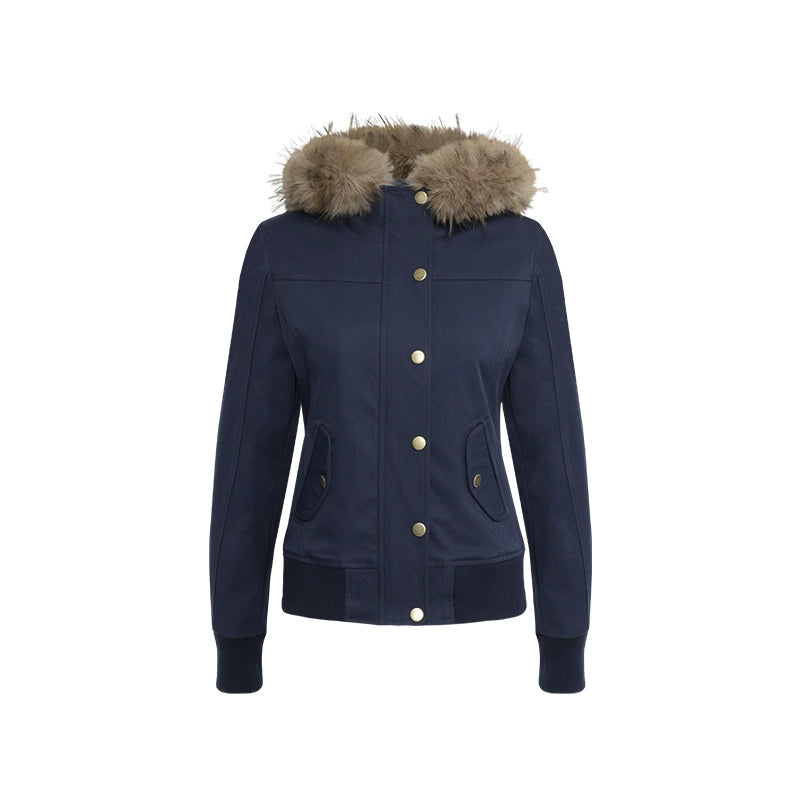 Audwyn Fur Collar Fleece Waist Jacket