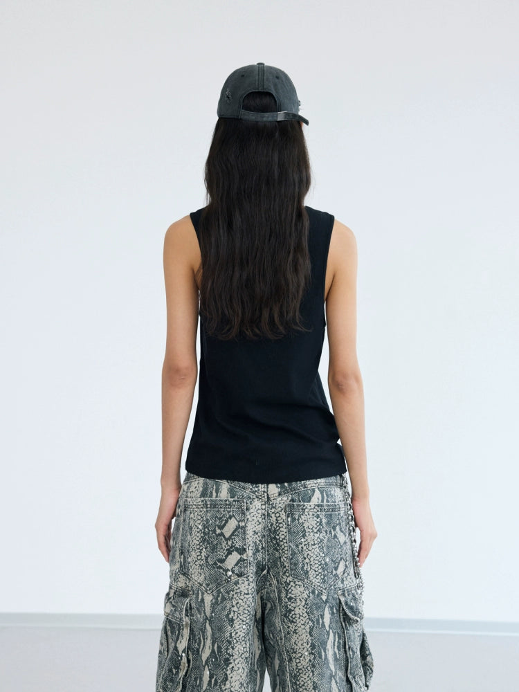 PEOPLESTYLE Graffiti Pit Strip Knitted Vest