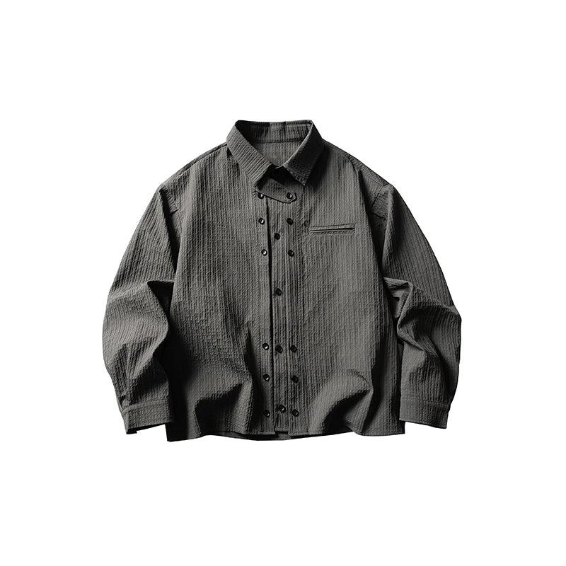 NOEARS Japanese Retro Loose Square Collar Shirt