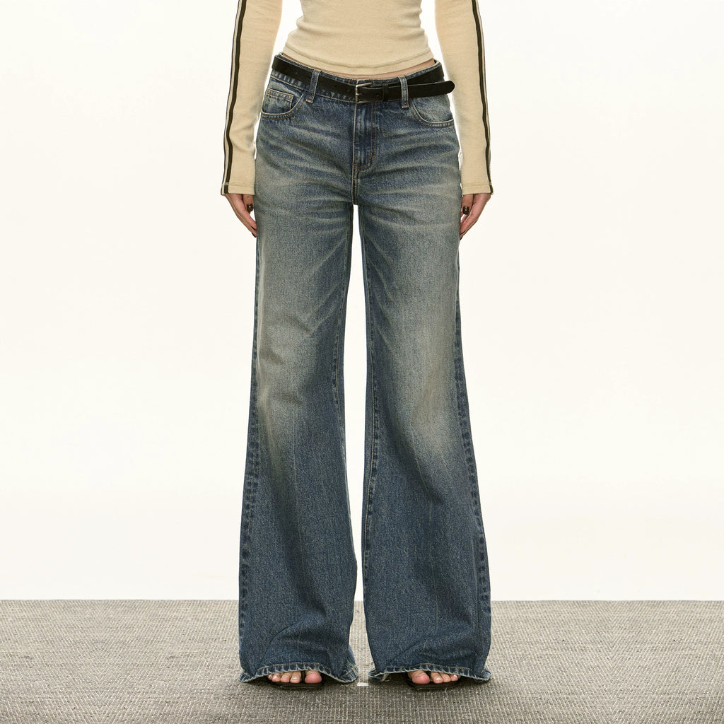 Ariseism Vintage Wide Leg Casual Jeans