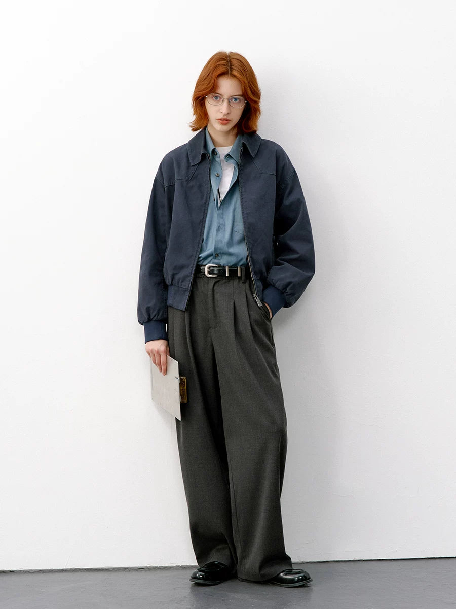 714Street Casual Versatile Waist Silhouette Short Jacket