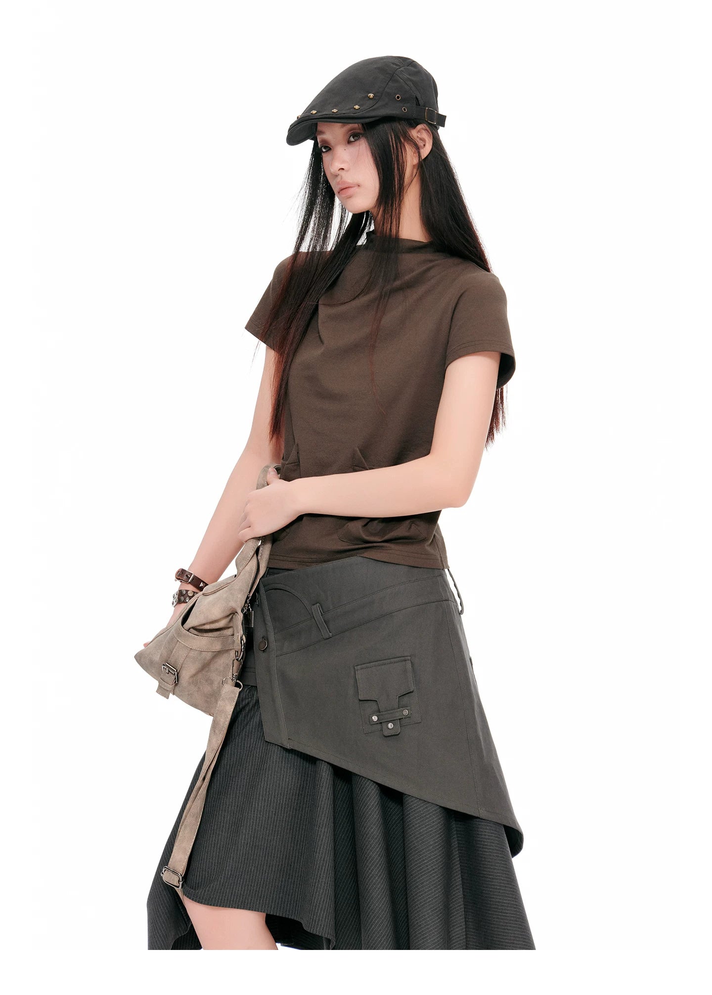 JIKOO Small Swinging Collar Tooling Pocket Tee