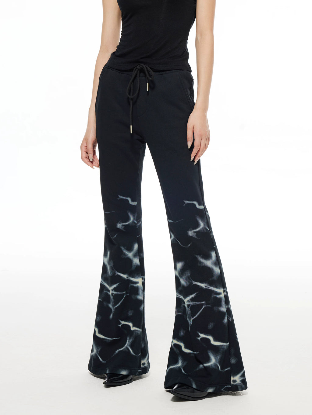 THELIGHT Flash Print Casual Micro Sweatpants