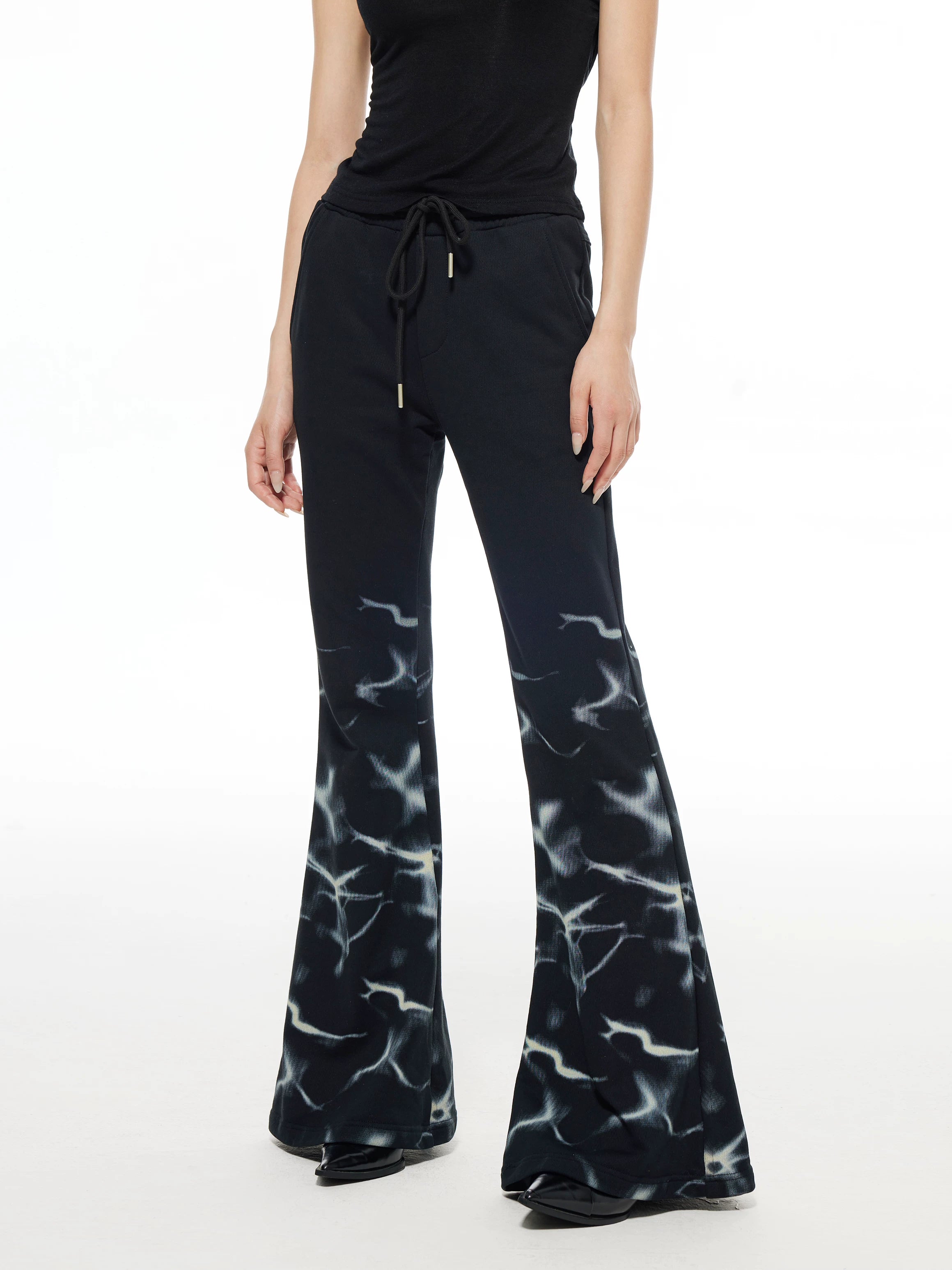 THELIGHT Flash Print Casual Micro Sweatpants