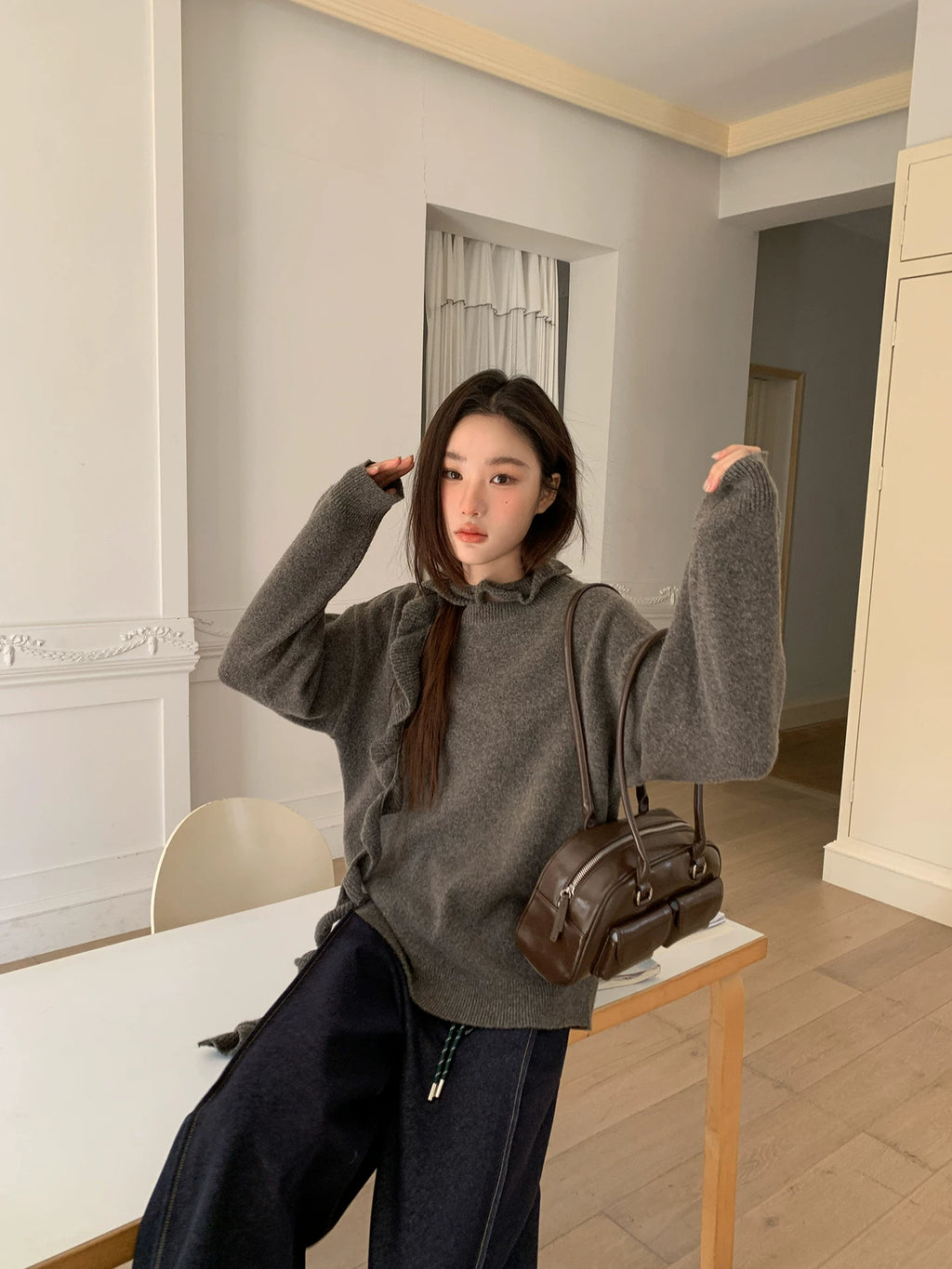 Kano Lazy Wind Small Loose Head Sweater
