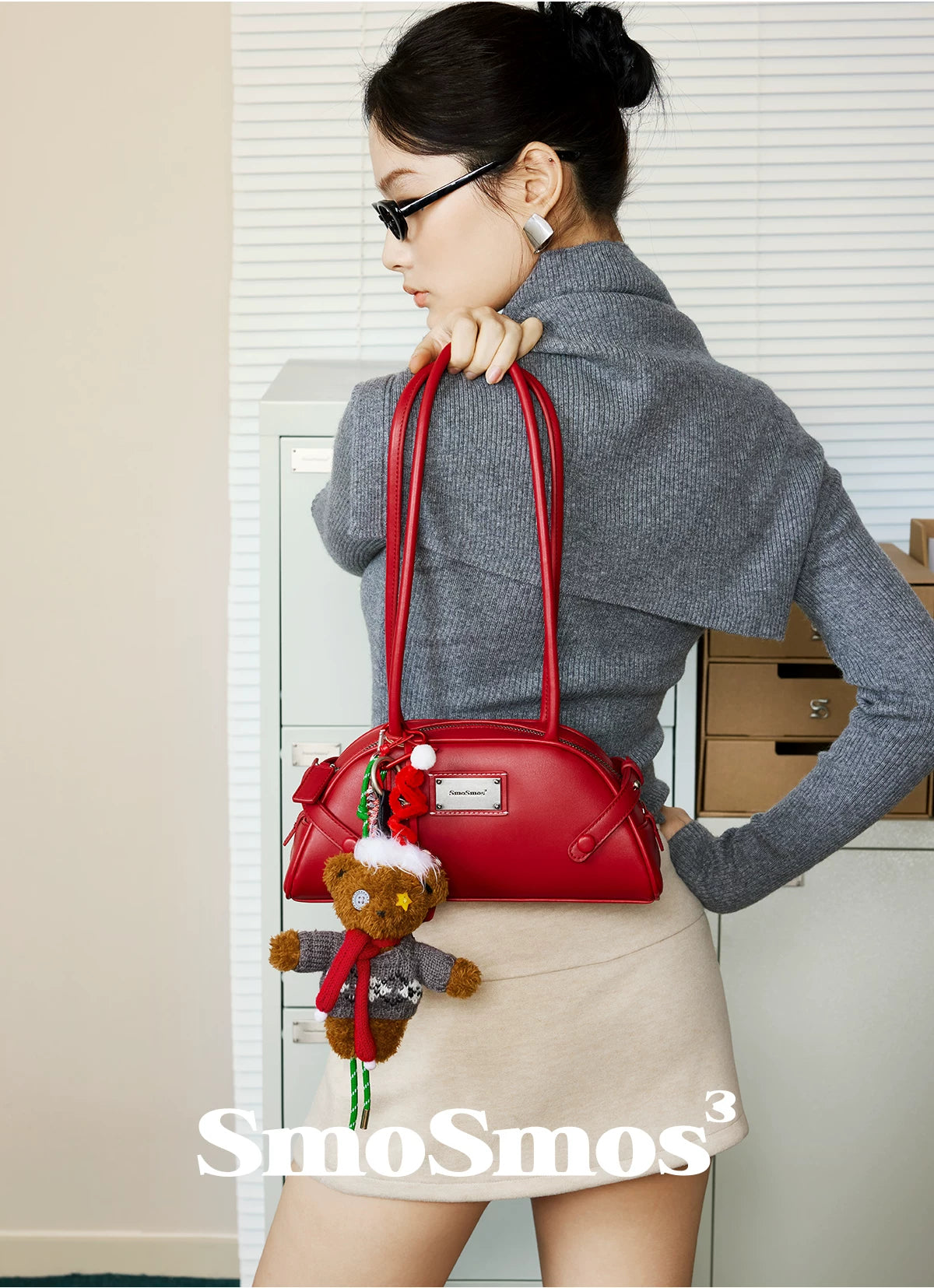 SmoSmos Original Design Bowling Leather Bag