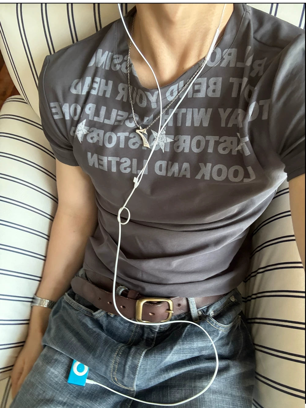 TREClub Retro Star Print Casual Tee