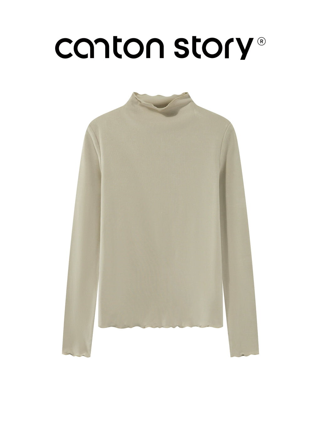 Cantonstory Shoulder Casual Versatile Bottom Shirt