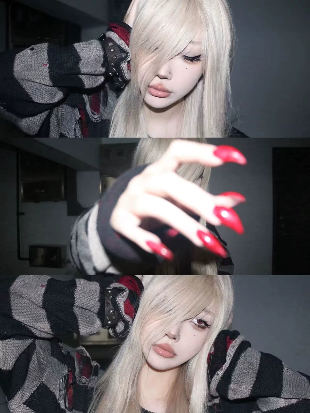 Imdelusion Punk Rock Rivet Leather Waxed Lambskin Bracelet Accessories