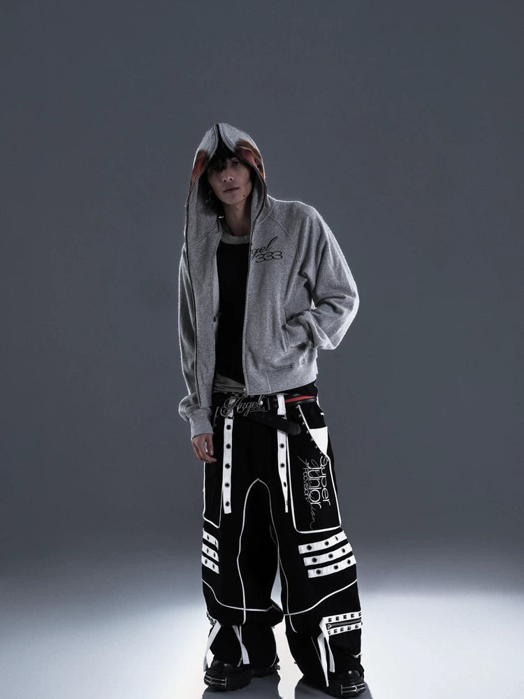 PCCVISION Hooded Cardigan Waist Jacket