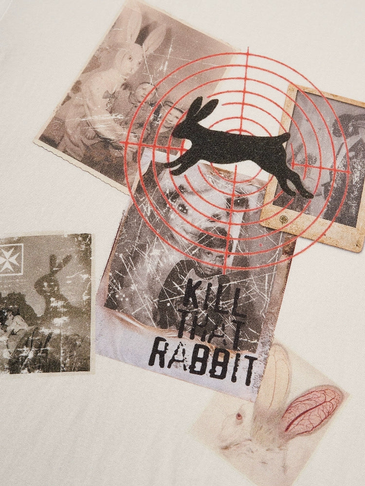 Imdelusion Light Loose Cute Rabbit Tee