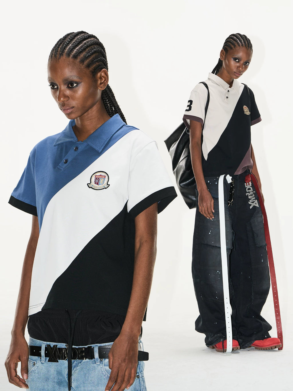 BLINDNOPLAN Stitching Embroidery Patch Short Tee