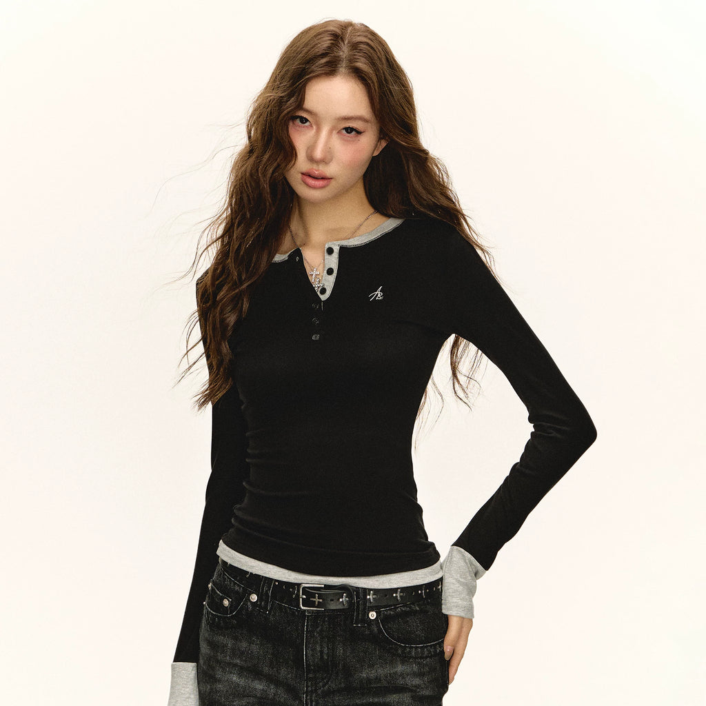 Ariseism Casual Leave Two Slim Long Sleeves