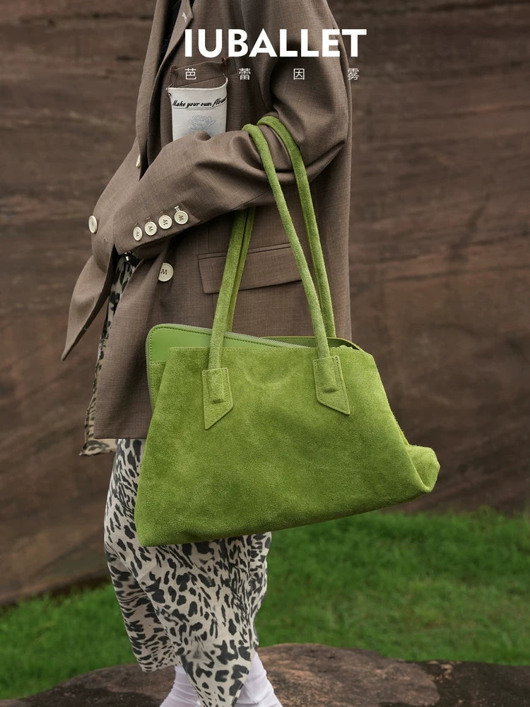 IUBALLET Large Capacity Leather Shoulder Bag