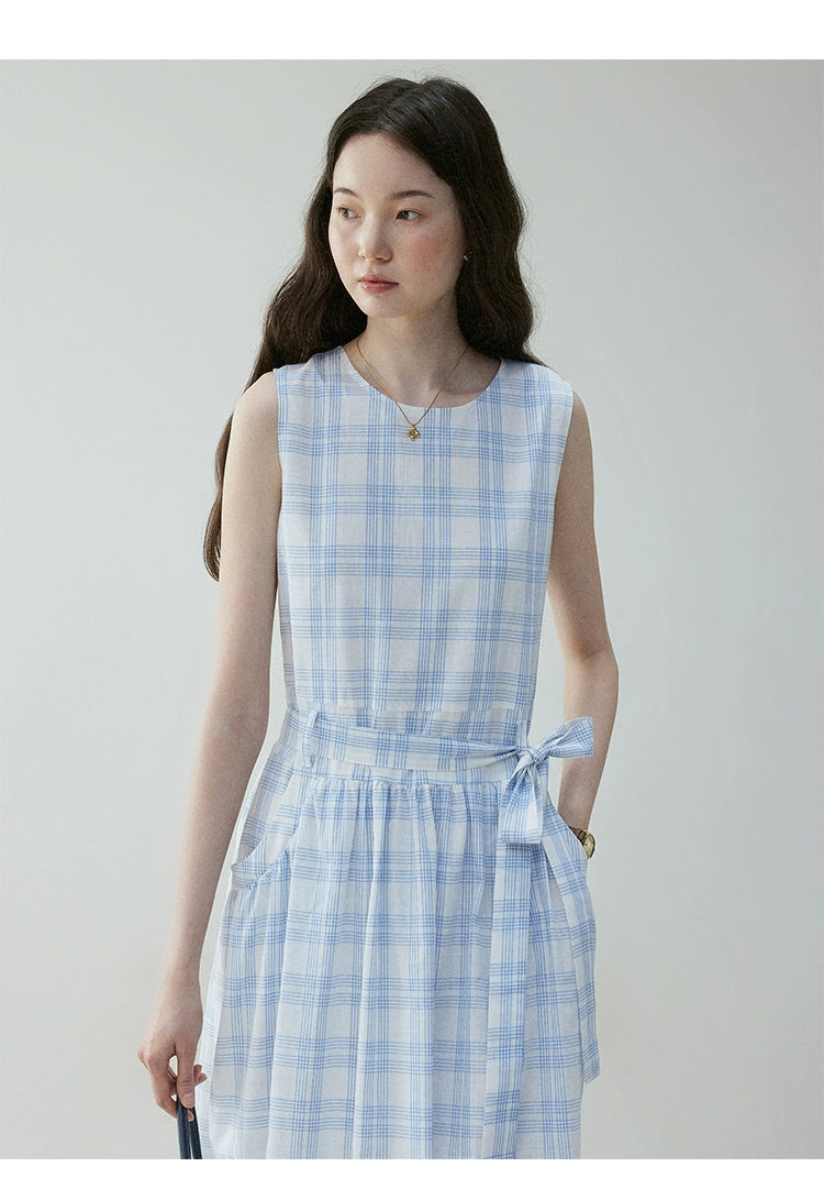 VOOE Korean Waist Strap Sleeveless Vest Dress