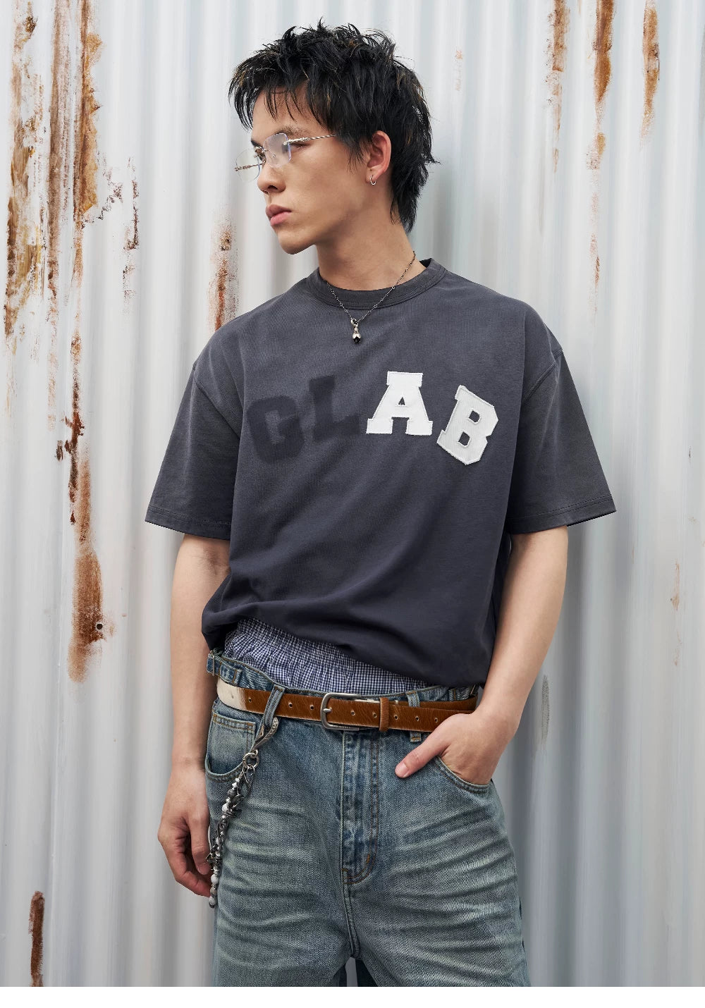 GOODLIVABLE Retro Micro Loose Versatile Casual Tee
