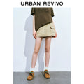 URBAN REVIVO Tooling Double-sided Patch Bag American Straight Short Skirt