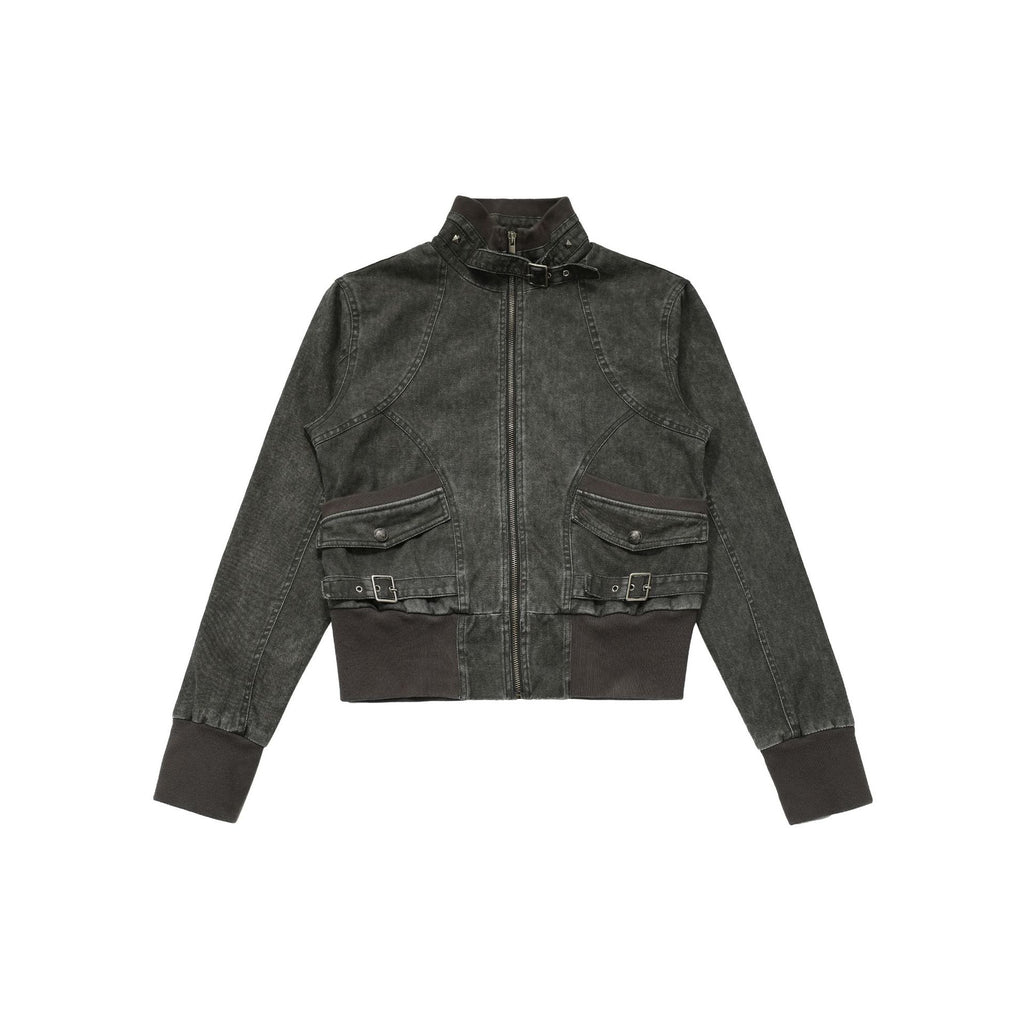 CHANYOOU Vintage Stand-up Collar Neutral Style Jacket