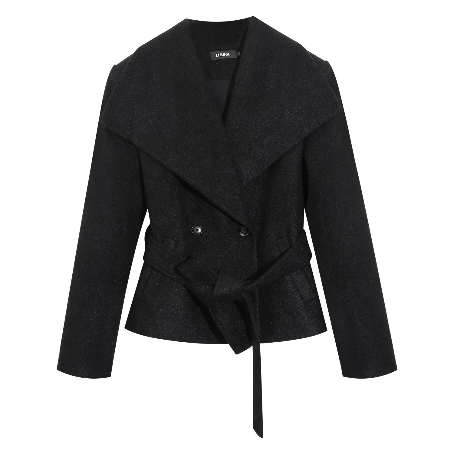 LLROGE Slim Lapel Woolen Jacket