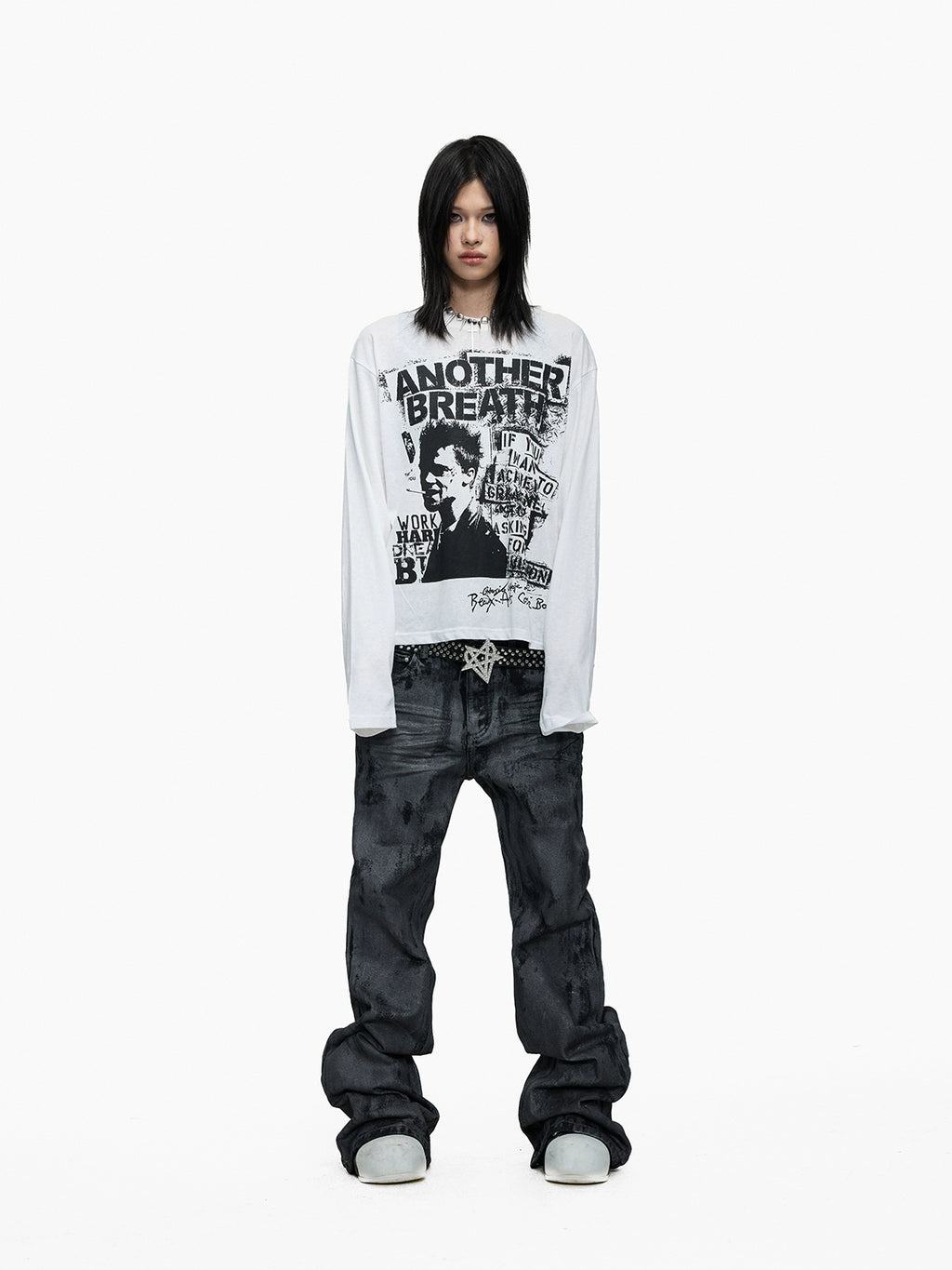 Lightinus Loose Lazy Light Bottom Long Sleeve