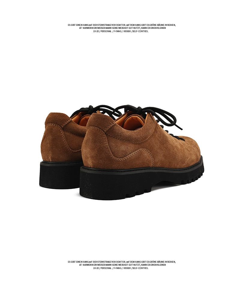 FANGSANHUO Anti-velvet Leather Thick-soled Heightening Low-top Shoes