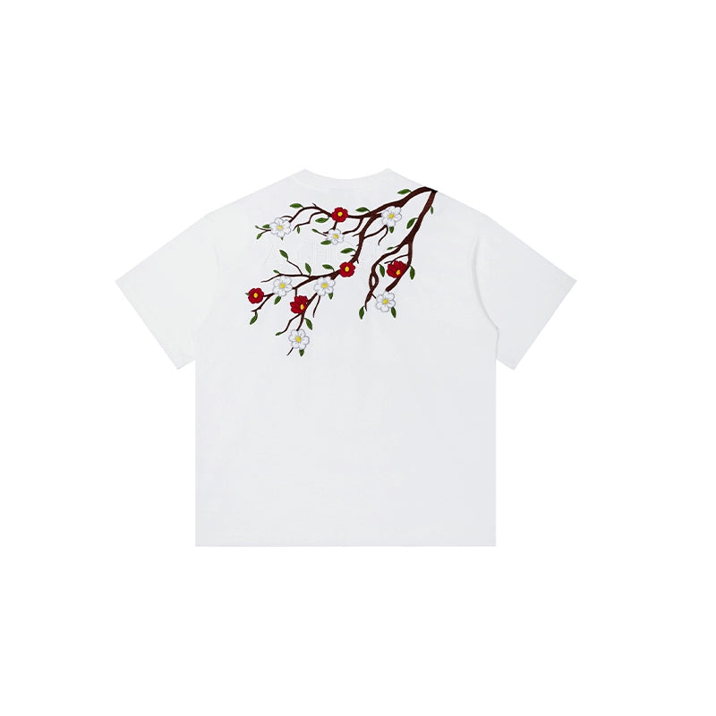 Achock Casual Flower Embroidery Tee