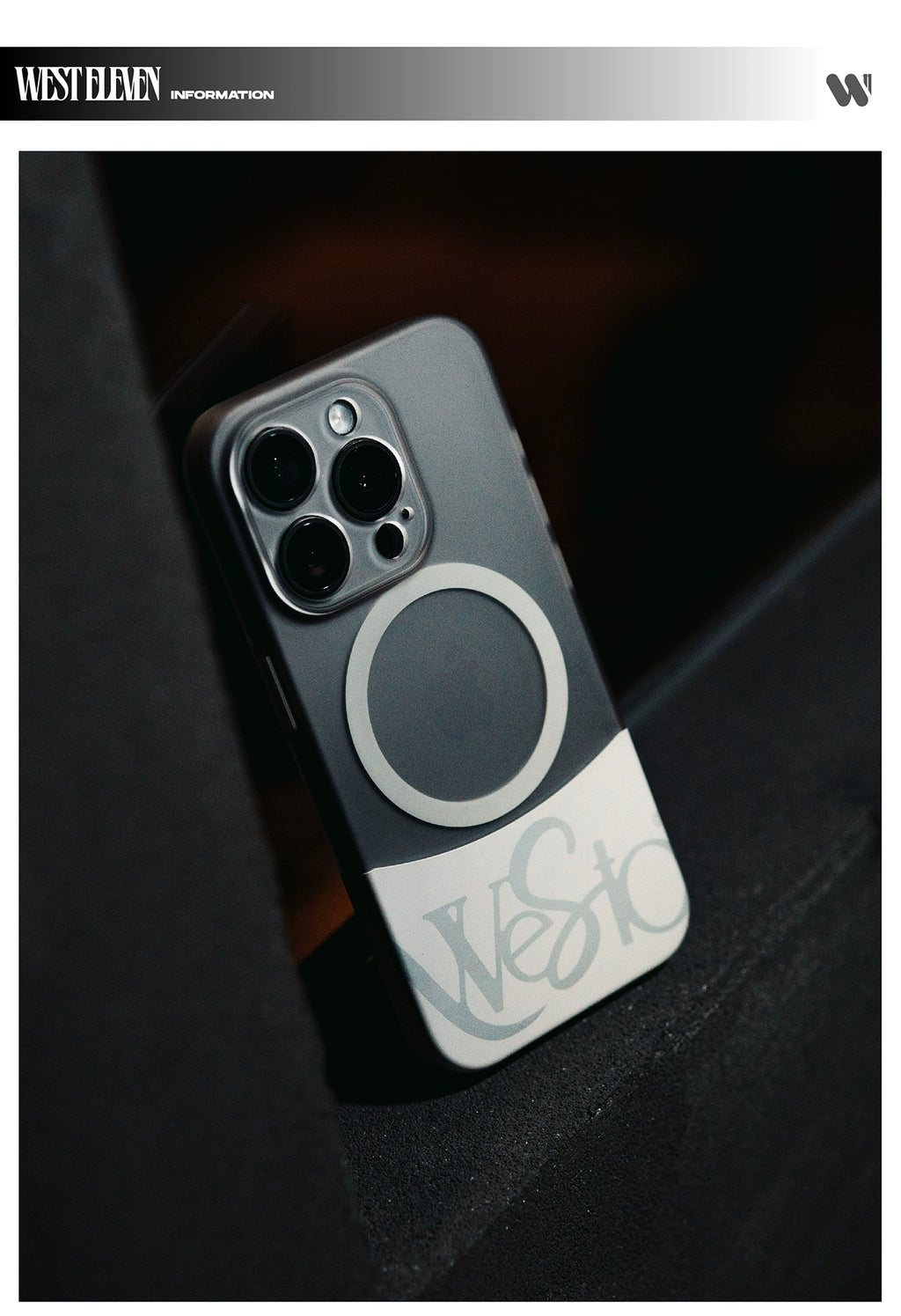 WESTELEVEN Apple Splicing Matte Magnetic All-inclusive Mobile Phone Case