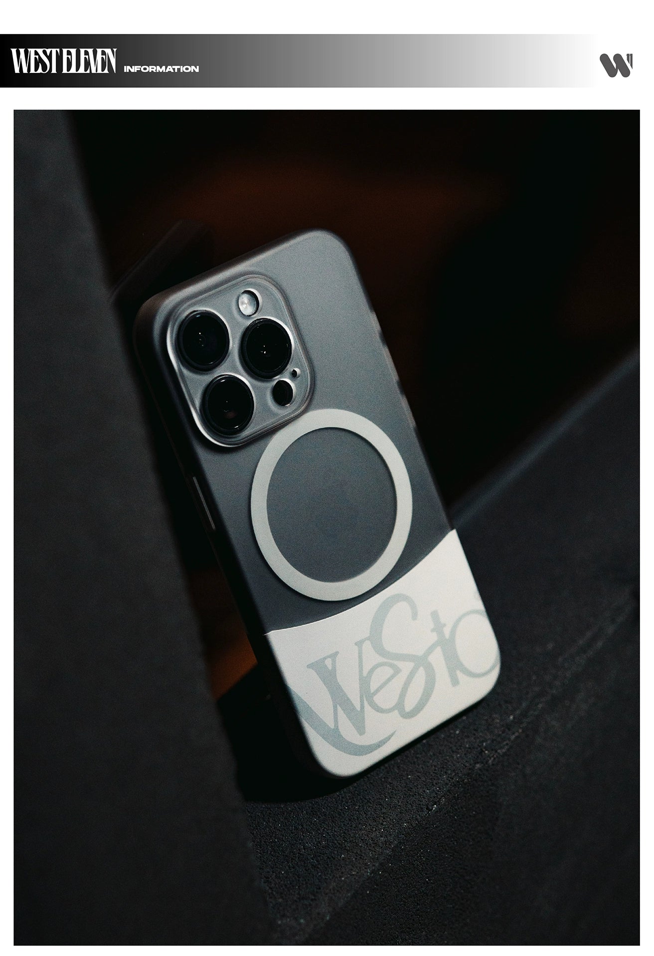 WESTELEVEN Apple Splicing Matte Magnetic All-inclusive Mobile Phone Case