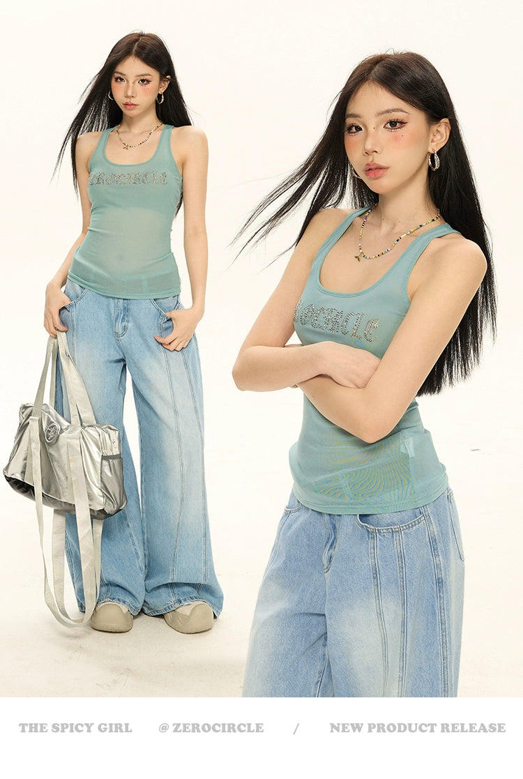 Zero Mesh I-shaped Hot Drill Vest