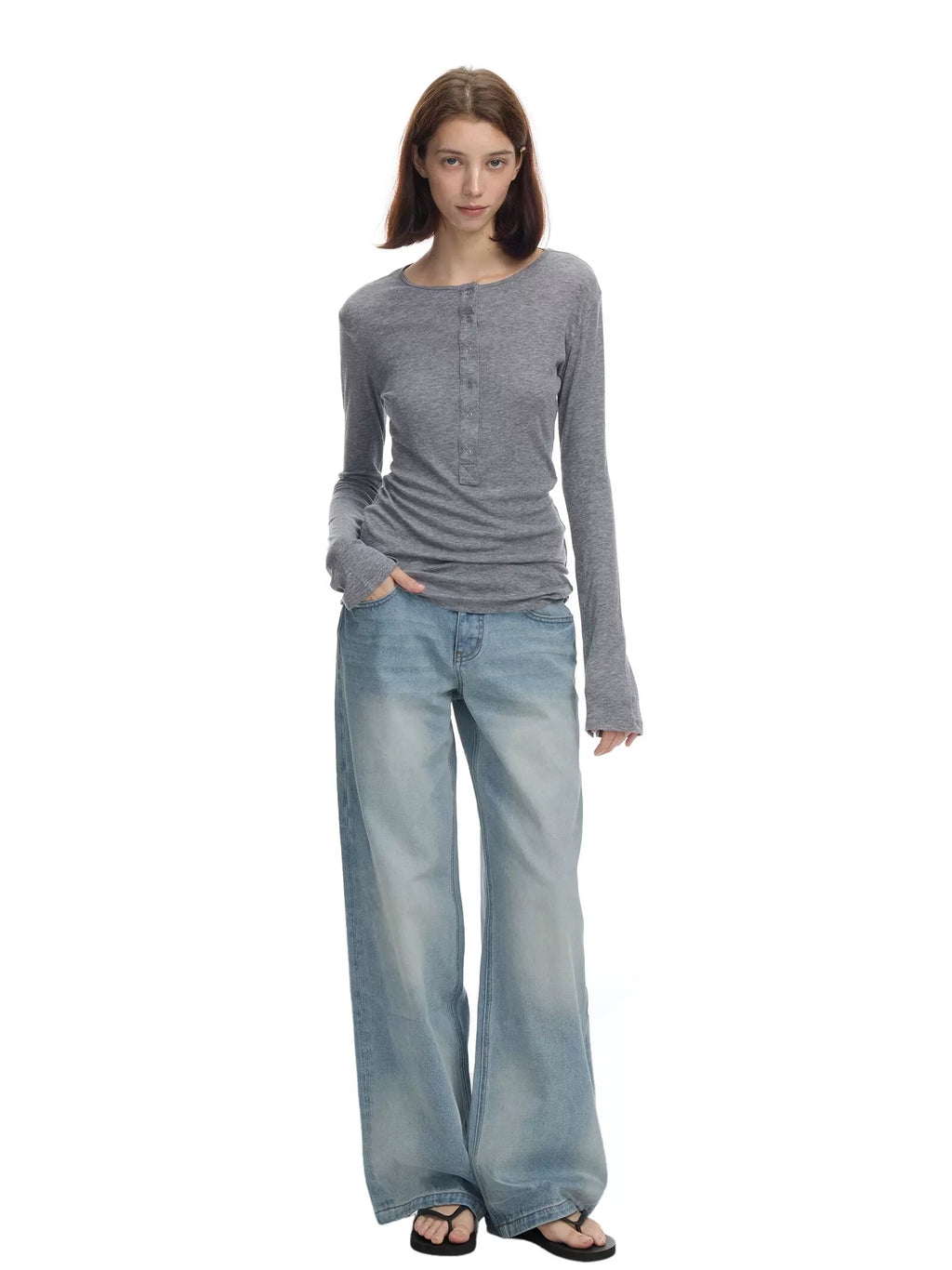 Veryrareme Low-rise Wide-leg Jeans