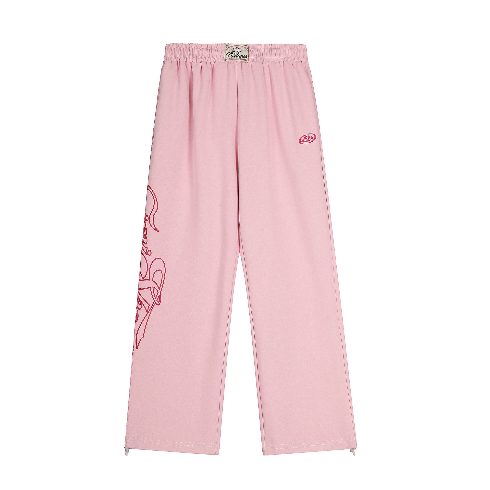 BLACKLISTS Vintage Letter Print Straight Sweatpants