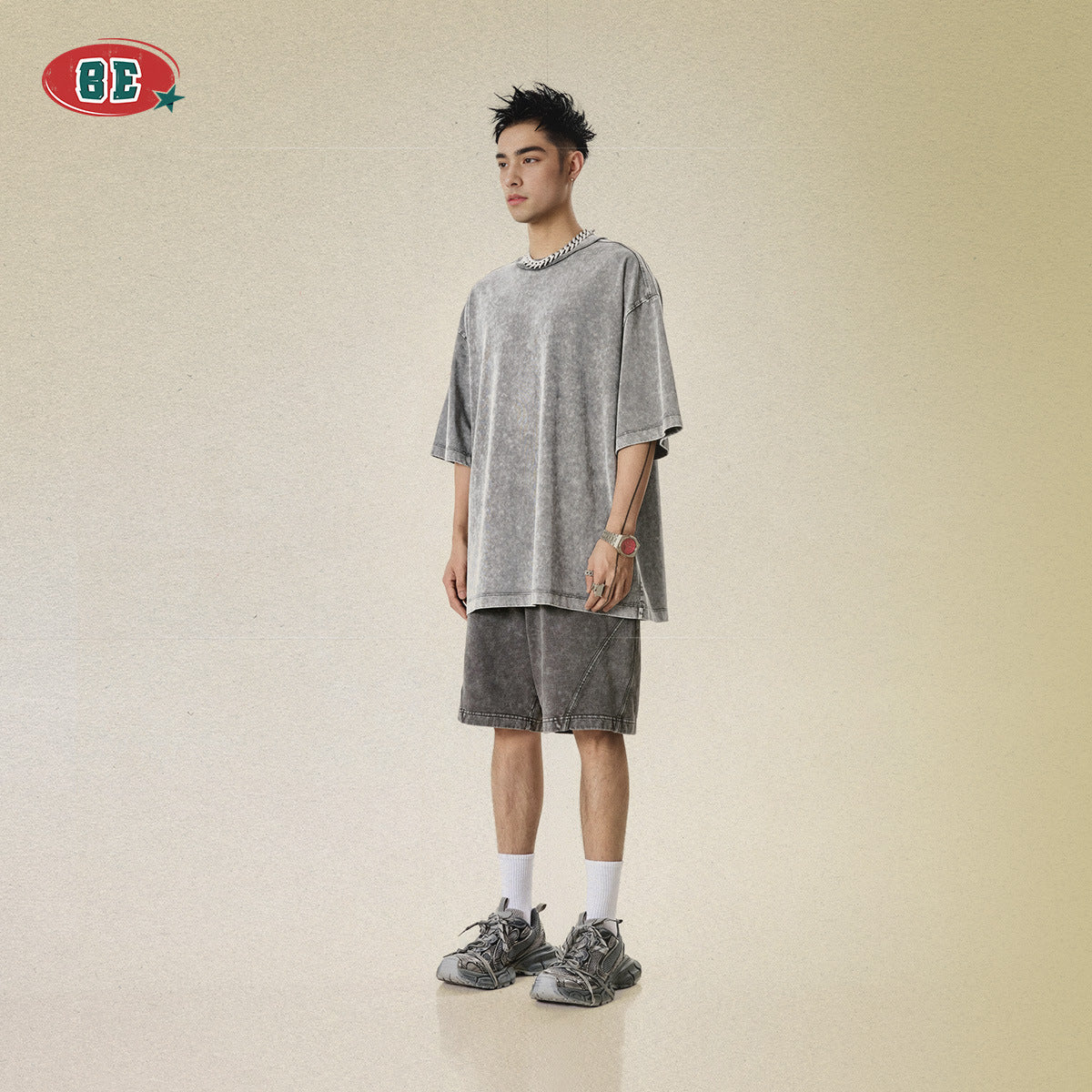 BE tide fried snowflake Shorts