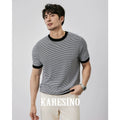 KARESINO Contrasting Striped Casual Knitted Sweater