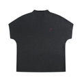 Slight Vogue Mid-turtleneck Knit Embroidery Tee