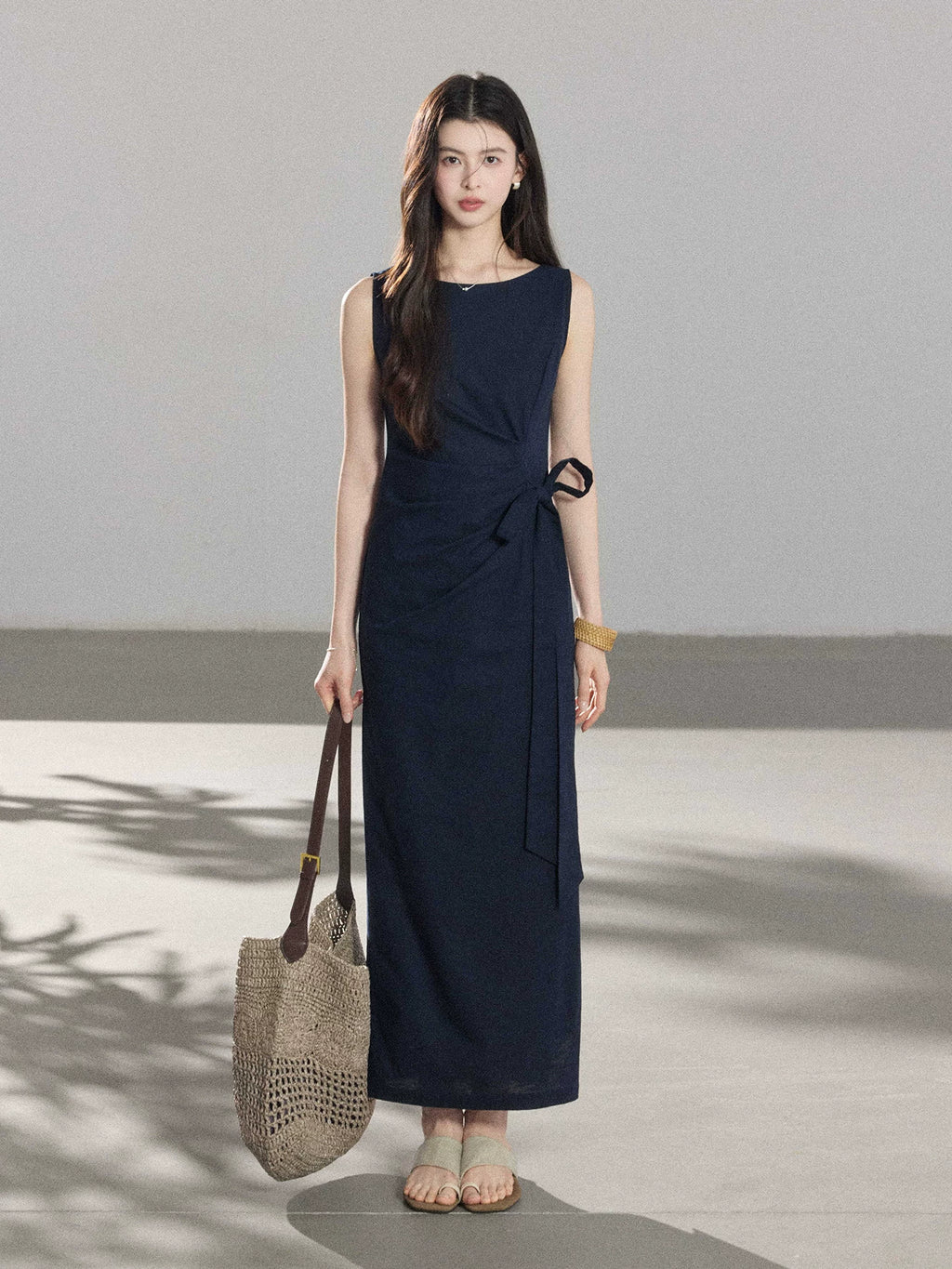 TYANG Temperament Waist Lace-up Dress