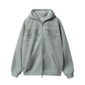 JHYQ Spring Letter Print Hooded Cardigan Sweater