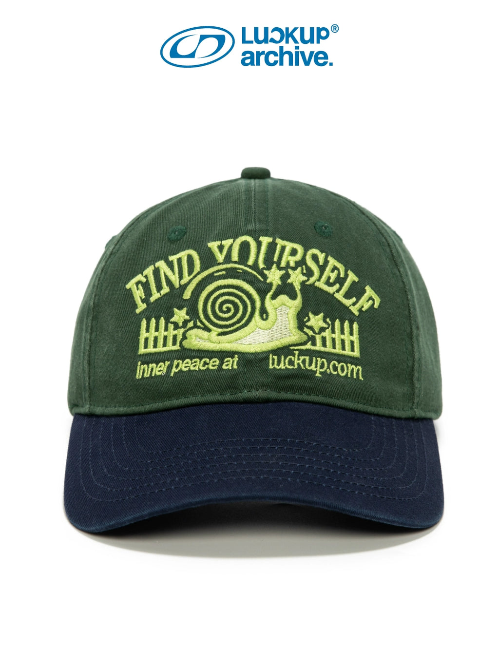 LUCKUP Snail Embroidery Color Matching Retro Baseball Cap