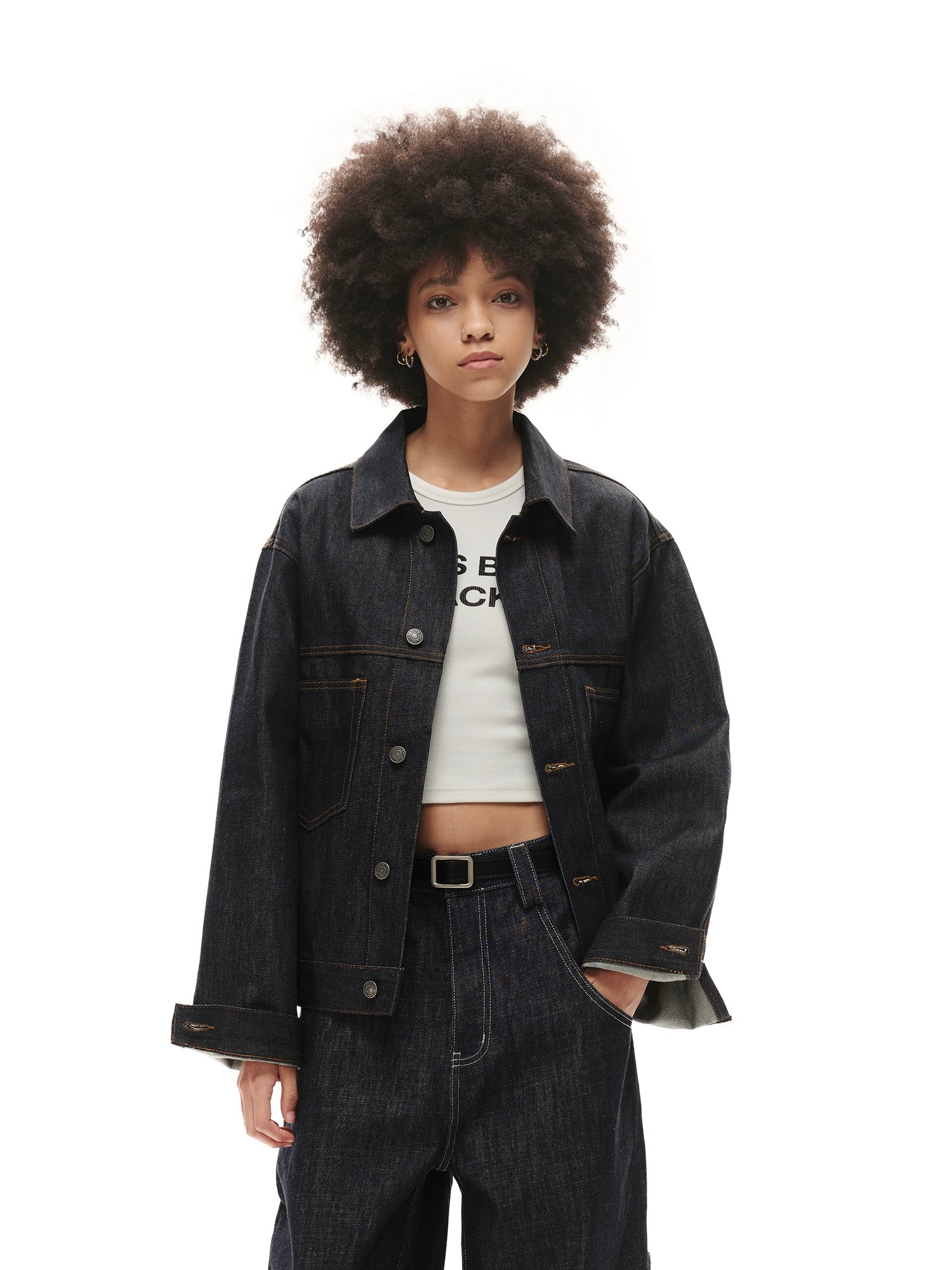 Loopsoon Original Cow Denim Casual Versatile Jacket