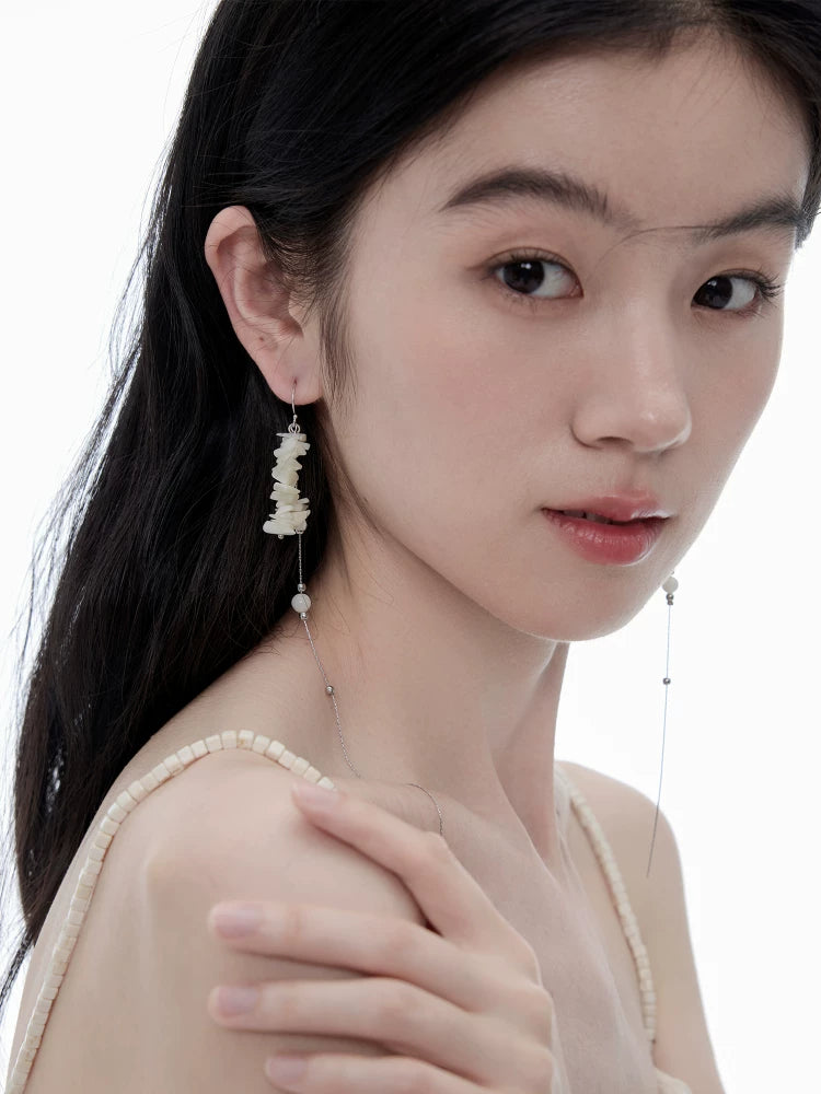 NO SOLUTION Shell Gravel Earrings