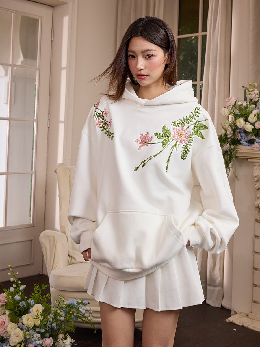 Harshandcruel floral embroidery HACR Hoodie