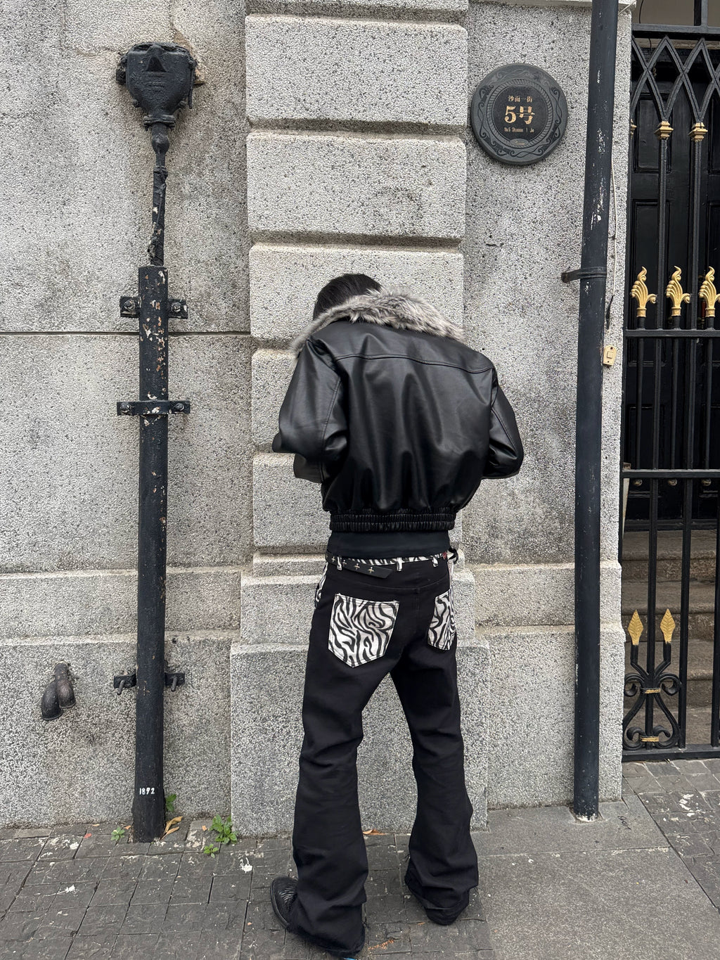 DETW 25AW * Hediboy zebra stitching double trousers