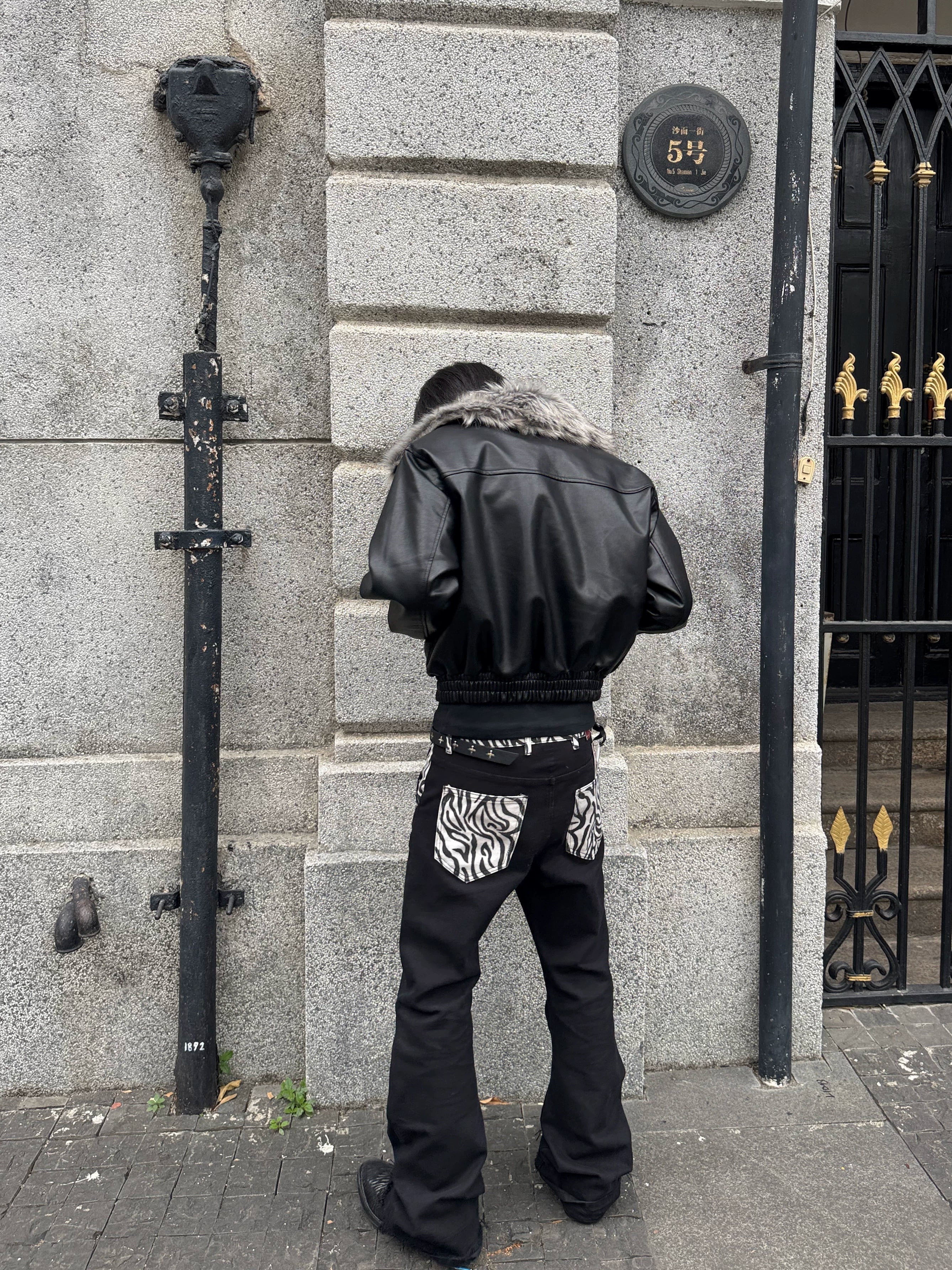 DETW 25AW * Hediboy zebra stitching double trousers