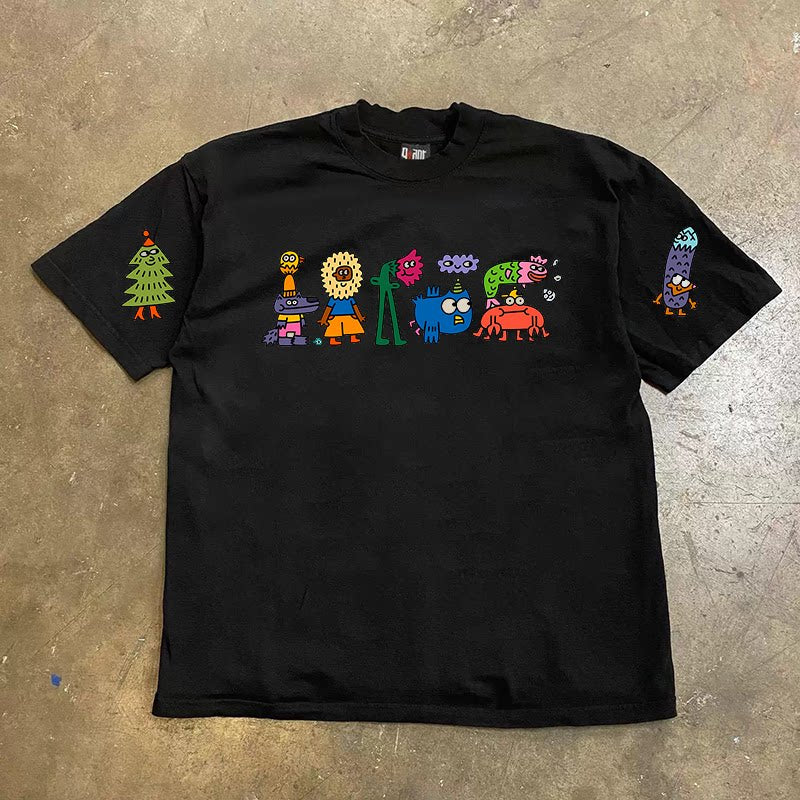 UPUPXIA  Casual Versatile Crew Neck Tee