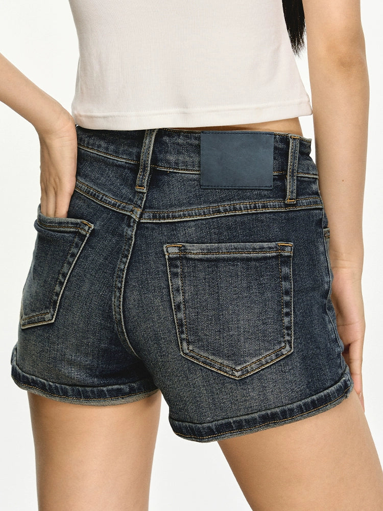 Anna Aneae High Waist Denim Shorts