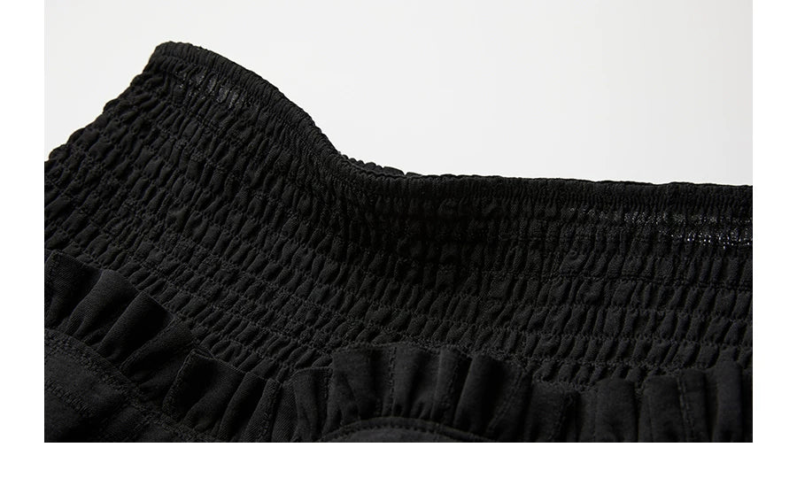 INDULGE Ruffle Edge Splicing Streamer Skirt