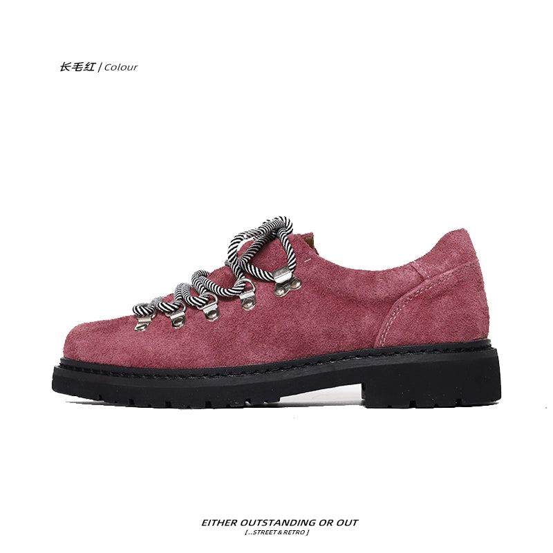 SHENLV STUIDO Fur Retro Pair of Shoelaces Casual Shoes