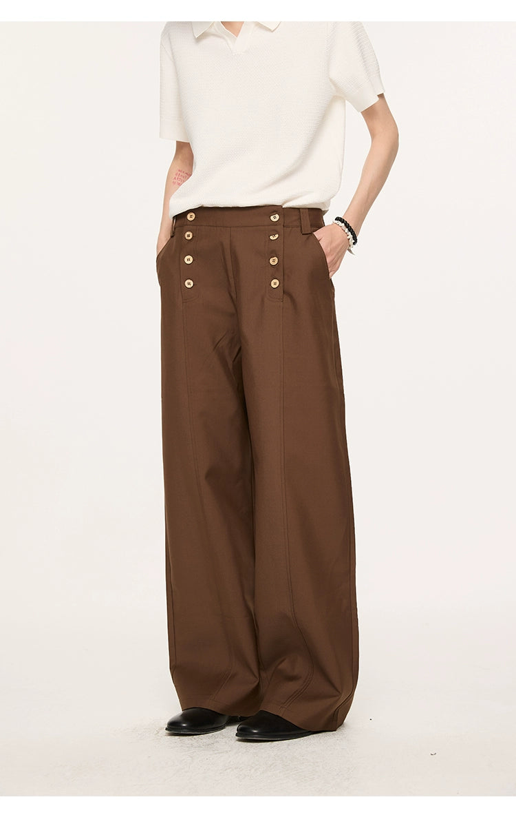 KREATE Double-breasted Compound Suit Pants