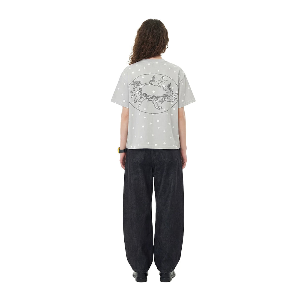 Vulcan Polka Dot Angel Letter Print Comfortable Tee