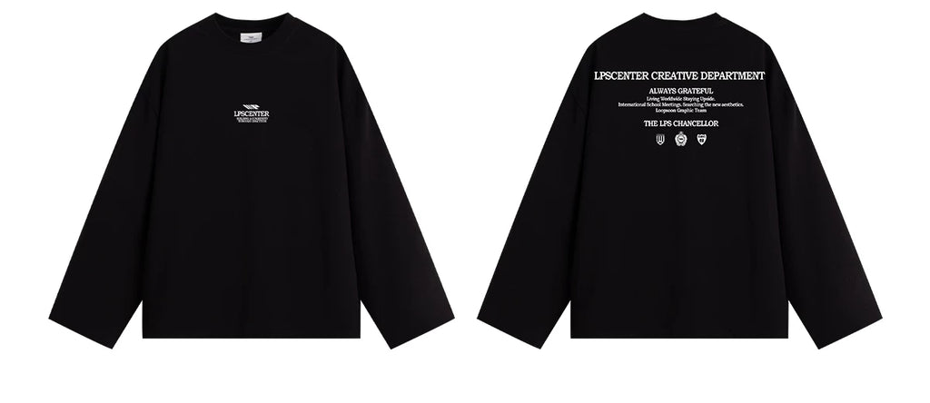 Loopsoon Alphabet Print Long Sleeve T-Shirt